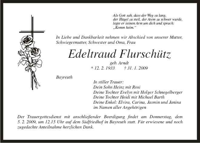 Frau Edeltraud Flurschütz