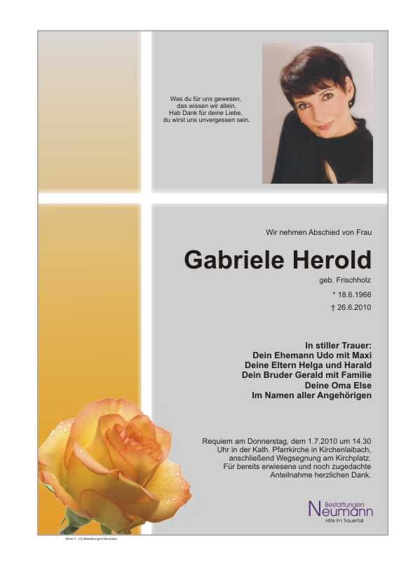 Frau Gabriele Herold