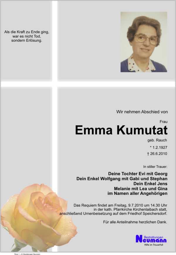 Frau Emma Kumutat