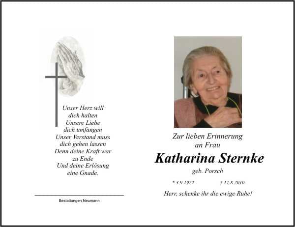 Frau Katharina Sternke