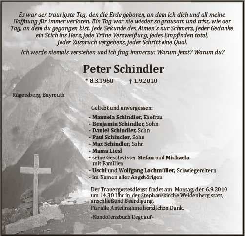 Herr Peter Schindler