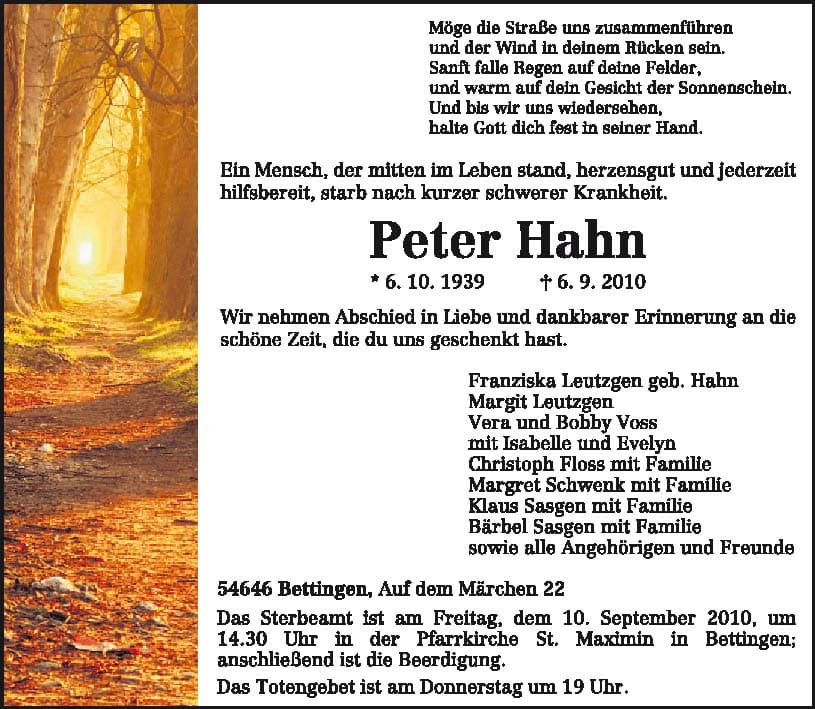 Herr Peter Hahn