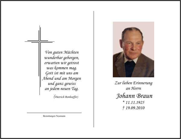 Herr Johann Braun