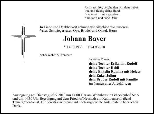 Herr Johann Bayer