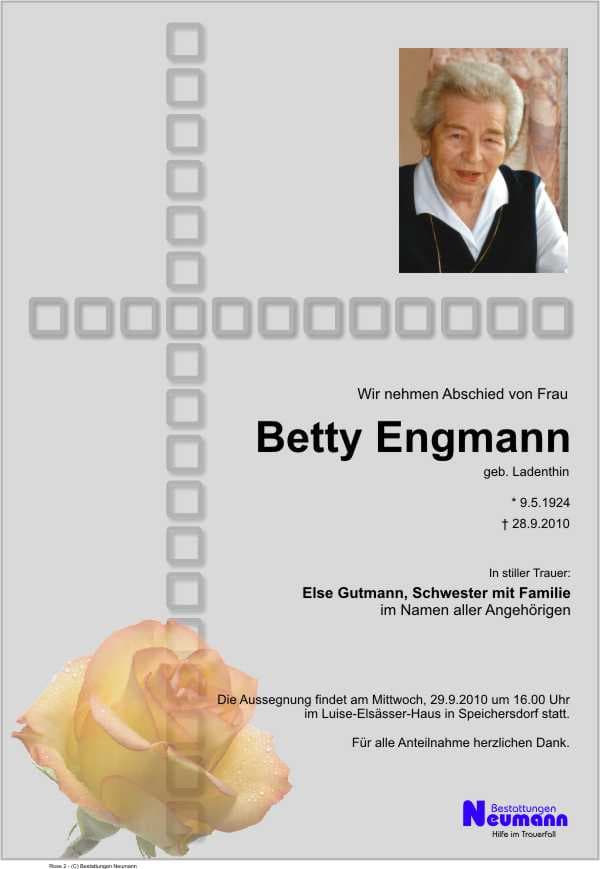 Frau Betty Engmann