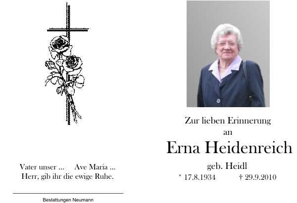 Frau Erna Heidenreich