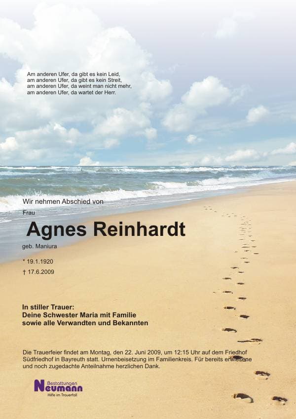 Frau Agnes Reinhardt