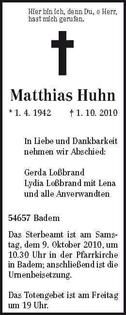 Herr Matthias Huhn