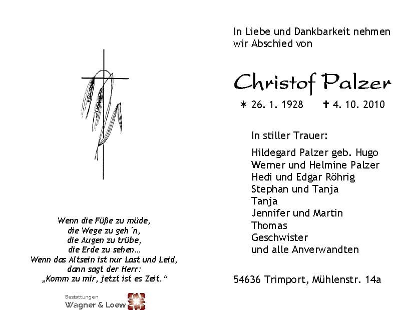 Herr Christof Palzer