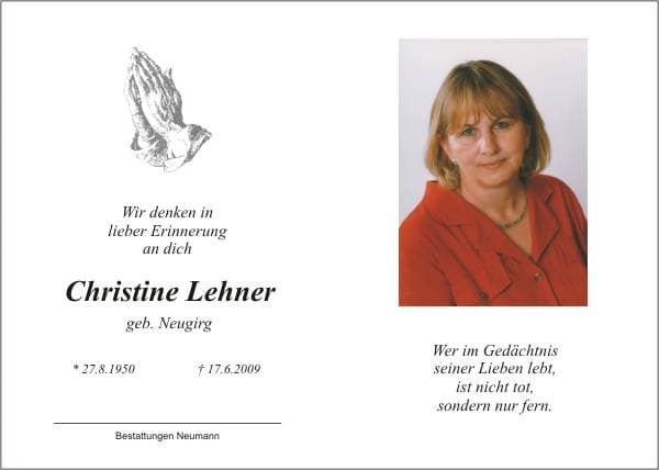 Frau Christine Lehner