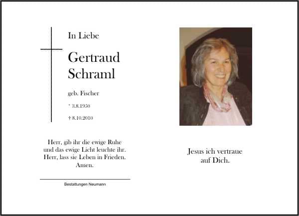 Frau Gertraud Schraml
