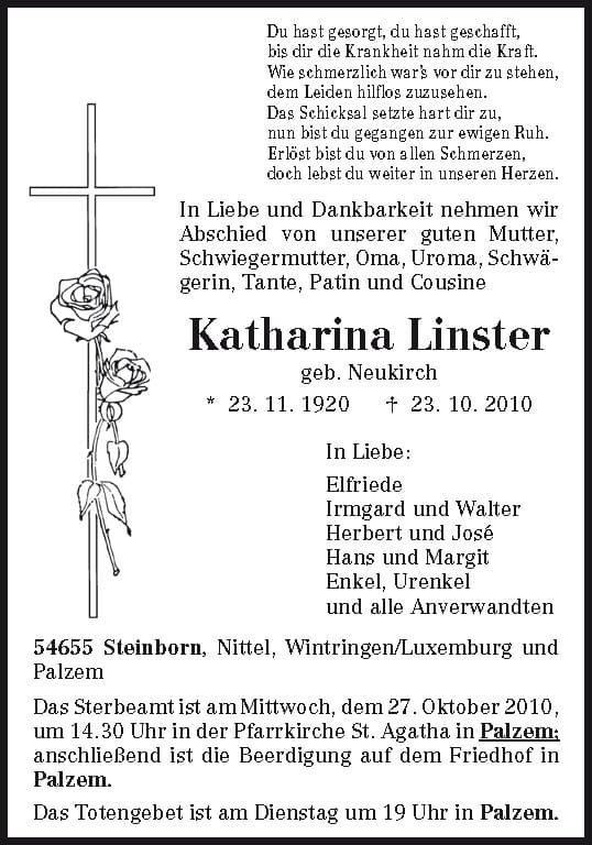 Frau Katharina Linster