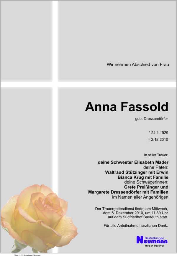 Frau Anni Fassold