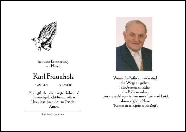 Herr Karl Fraunholz