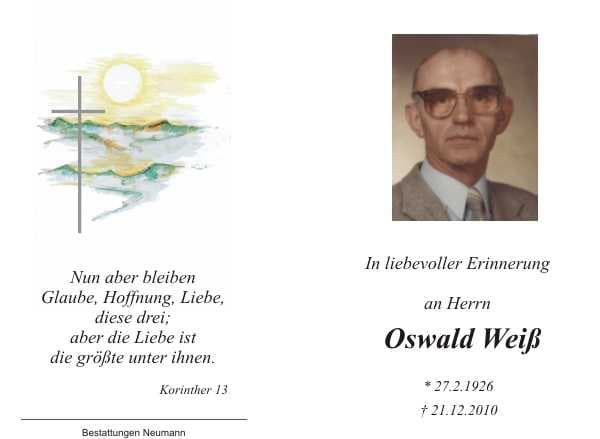 Herr Oswald Weiß