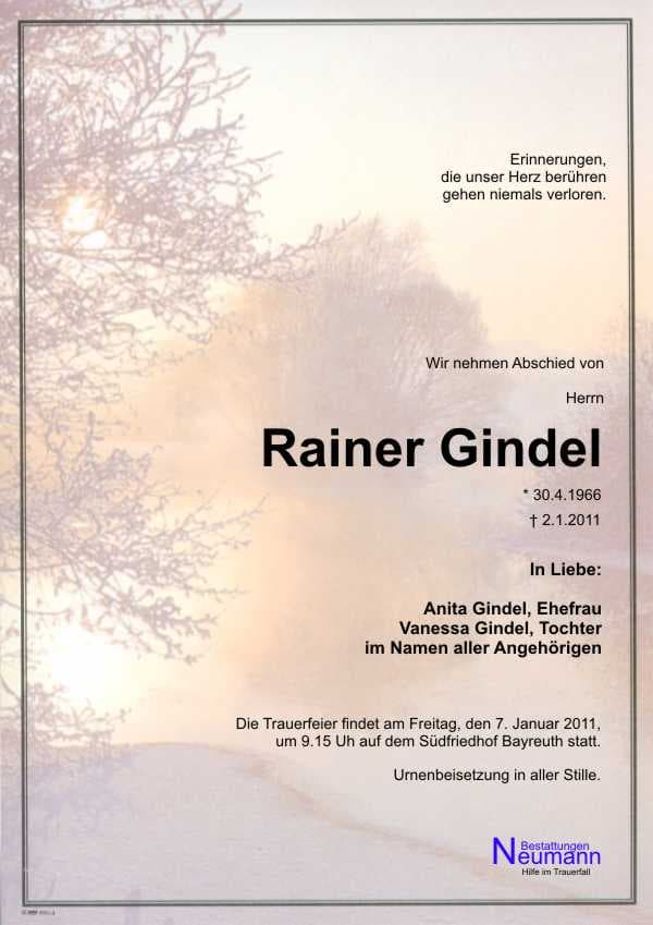 Herr Rainer Gindel