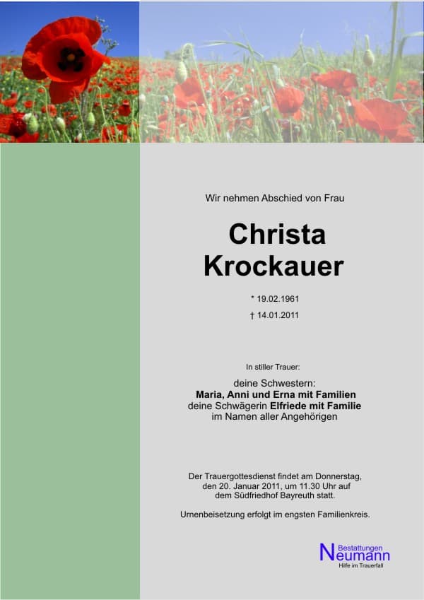 Frau Christa Krockauer