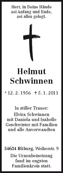 Herr Helmut Schwinnen
