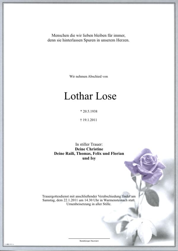 Herr Lothar Lose
