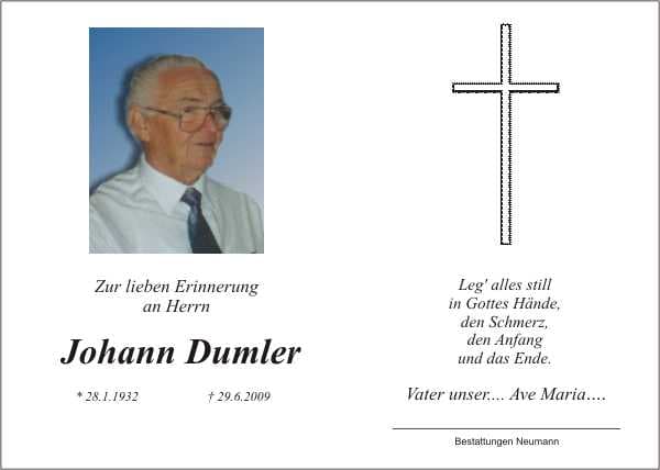 Herr Johann Dumler
