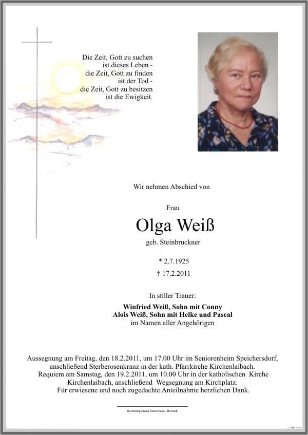 Frau Olga Weiß