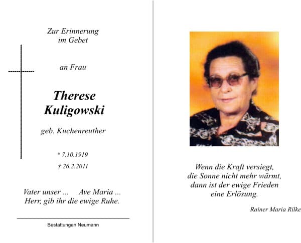 Frau Therese Kuligowski