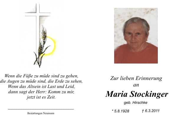 Frau Maria Stockinger