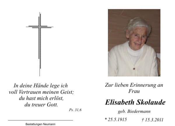 Frau Elisabeth Skolaude