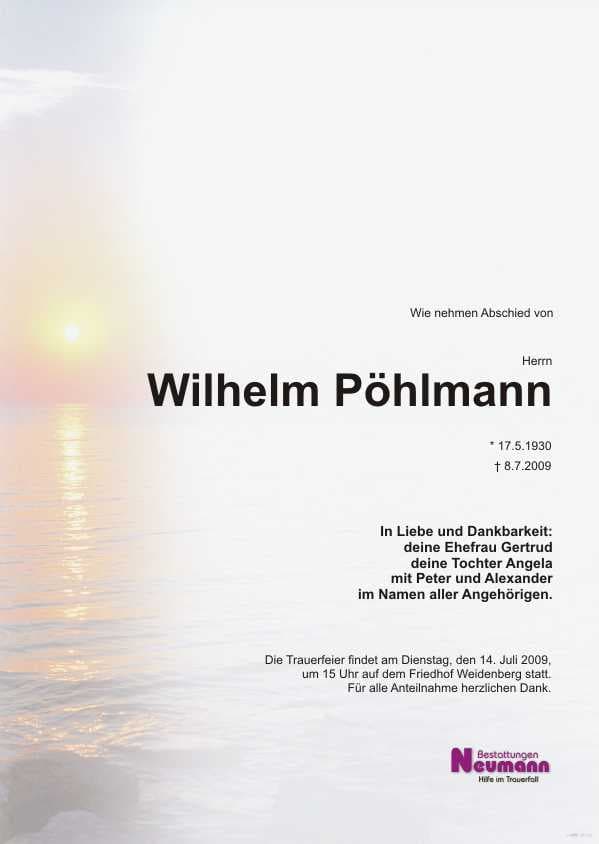Herr Wilhelm Pöhlmann