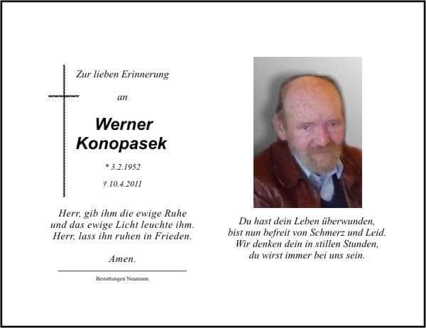 Herr Werner Konopasek