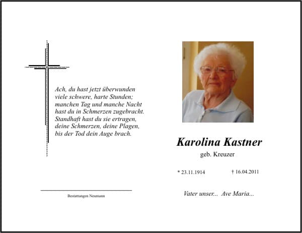 Frau Karolina Kastner