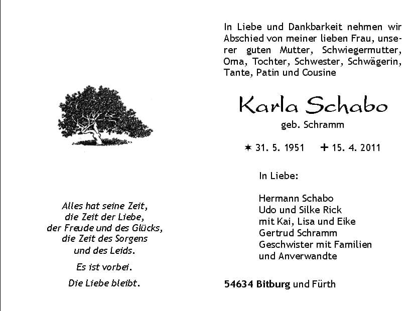 Frau Karla Schabo