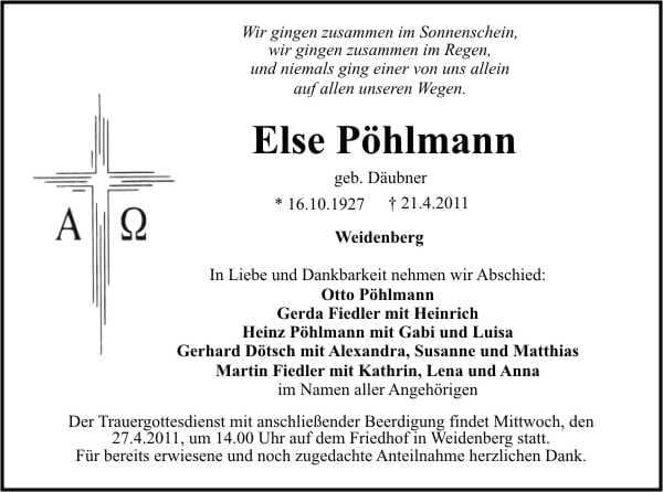 Frau Else Pöhlmann