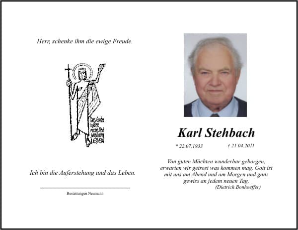 Herr Karl Stehbach