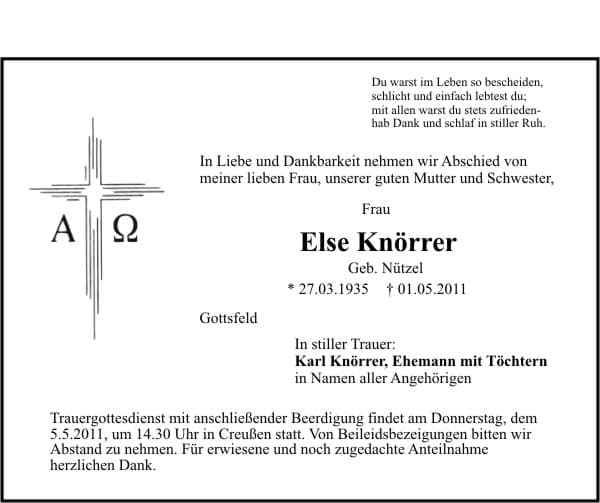 Frau Else Knörrer