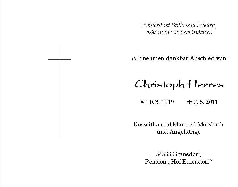 Herr Christoph Herres