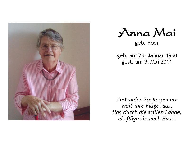 Frau Anna Mai