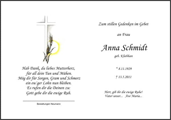 Frau Anna Schmidt