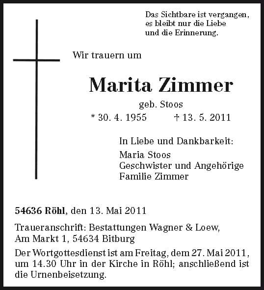 Frau Marita Zimmer