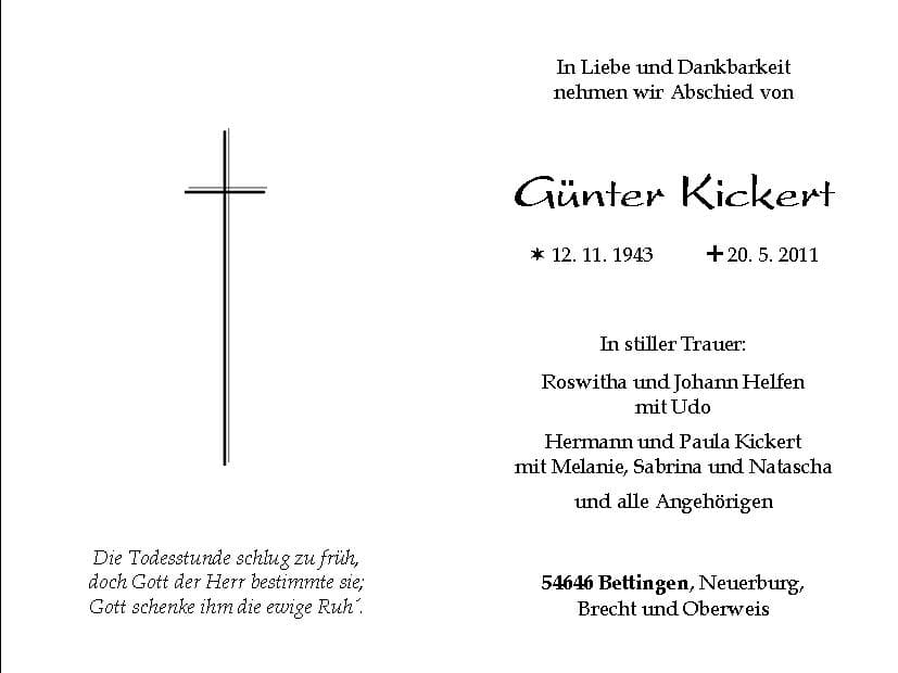 Herr Günter Kickert