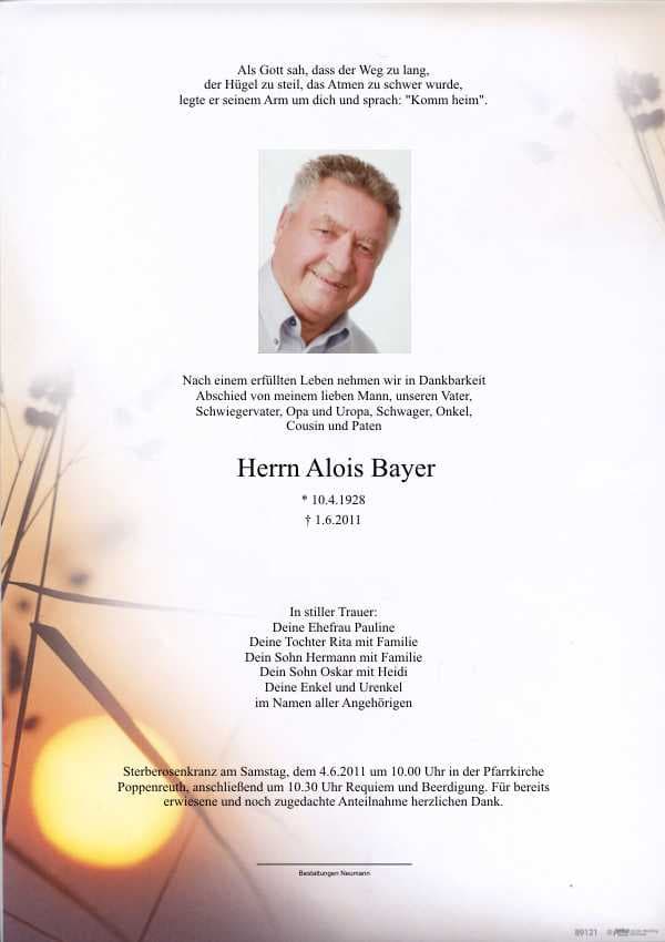 Herr Alois Bayer