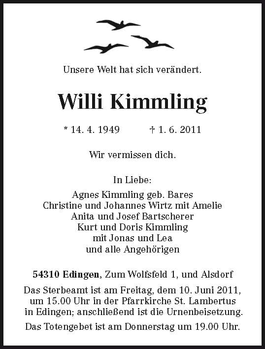 Herr Willi Kimmling