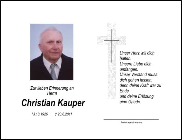 Herr Christian Kauper