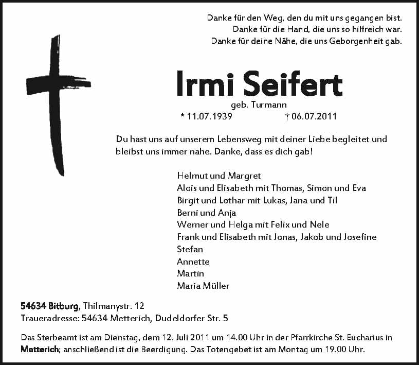 Frau Irmi Seifert