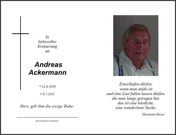 Herr Andreas Ackermann