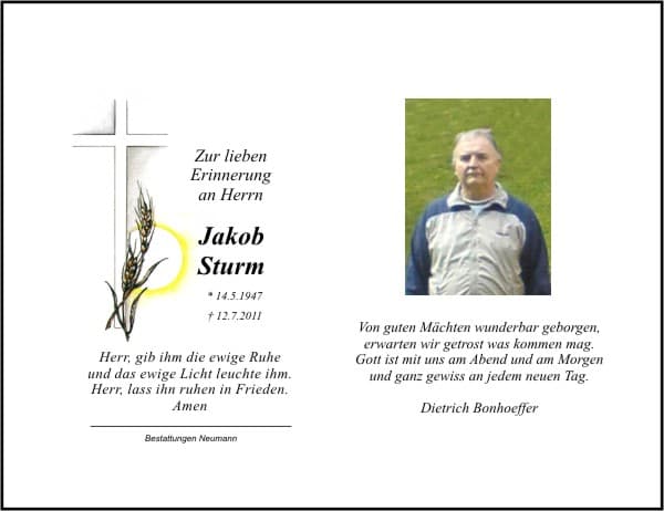 Herr Jakob Sturm