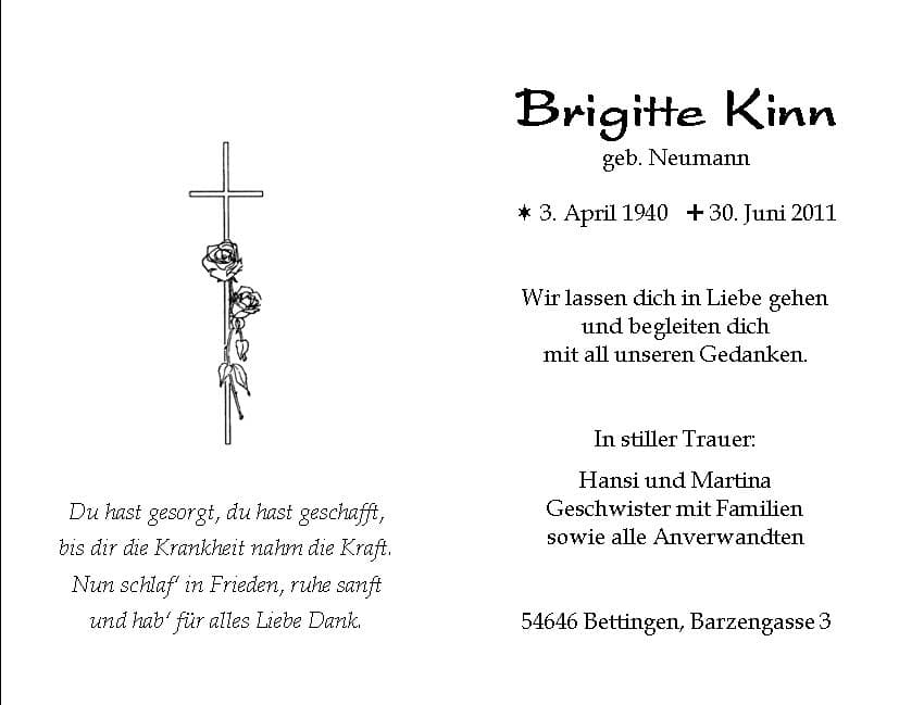 Frau Brigitte Kinn