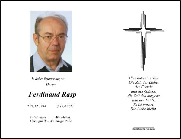 Herr Ferdinand Rasp