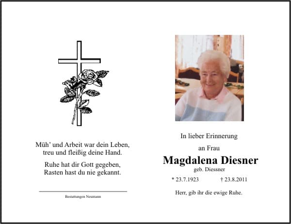 Frau Magdalena Diesner