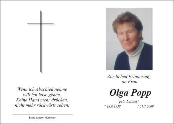 Frau Olga Popp